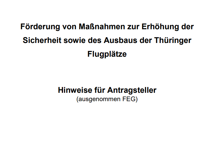 Deckblatt Hinweise Fördermittelgewährung