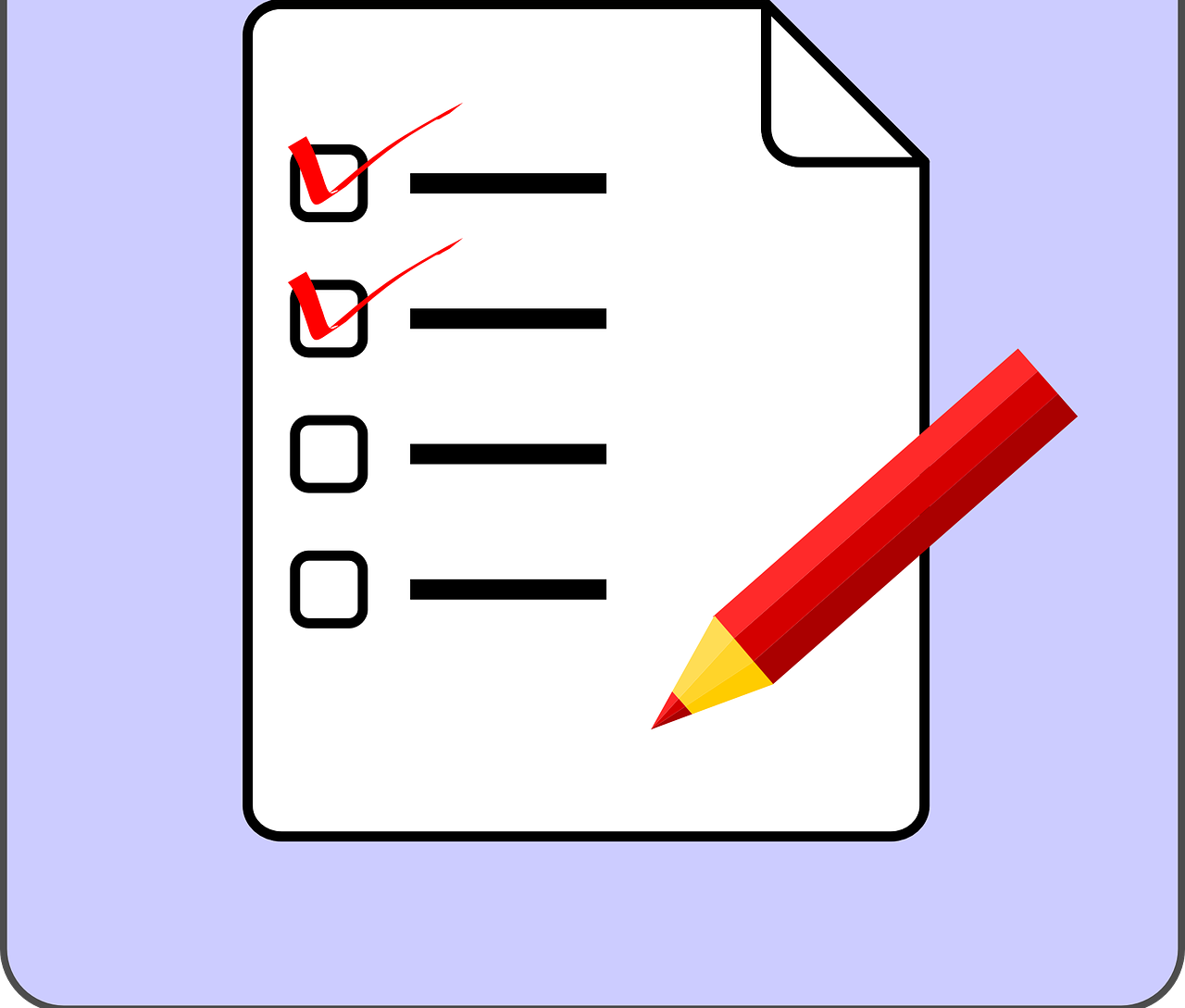 Symbolbild Checkliste